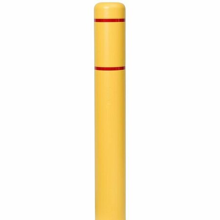 INNOPLAST BollardGard 7 1/8'' x 72'' Yellow Bollard Cover with Red Reflective Stripes BC772YR 269BC772YR